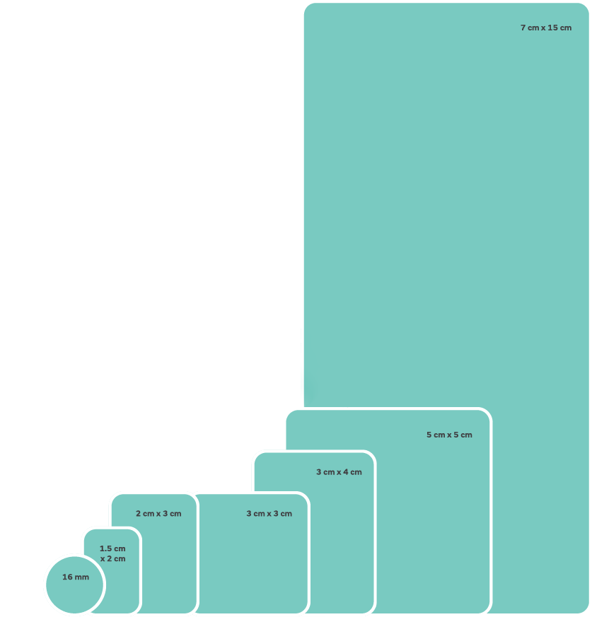 product sizes